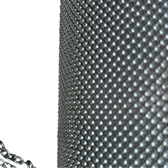 Jessica McClintock Silver Mesh Clutch Crossover Shoulder Purse 1990’s Vintage - Picture 5 of 9